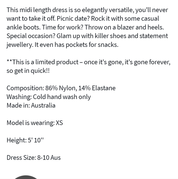 MATTE POCKET MIDI DRESS - LIMITED - Picture 2 of 2